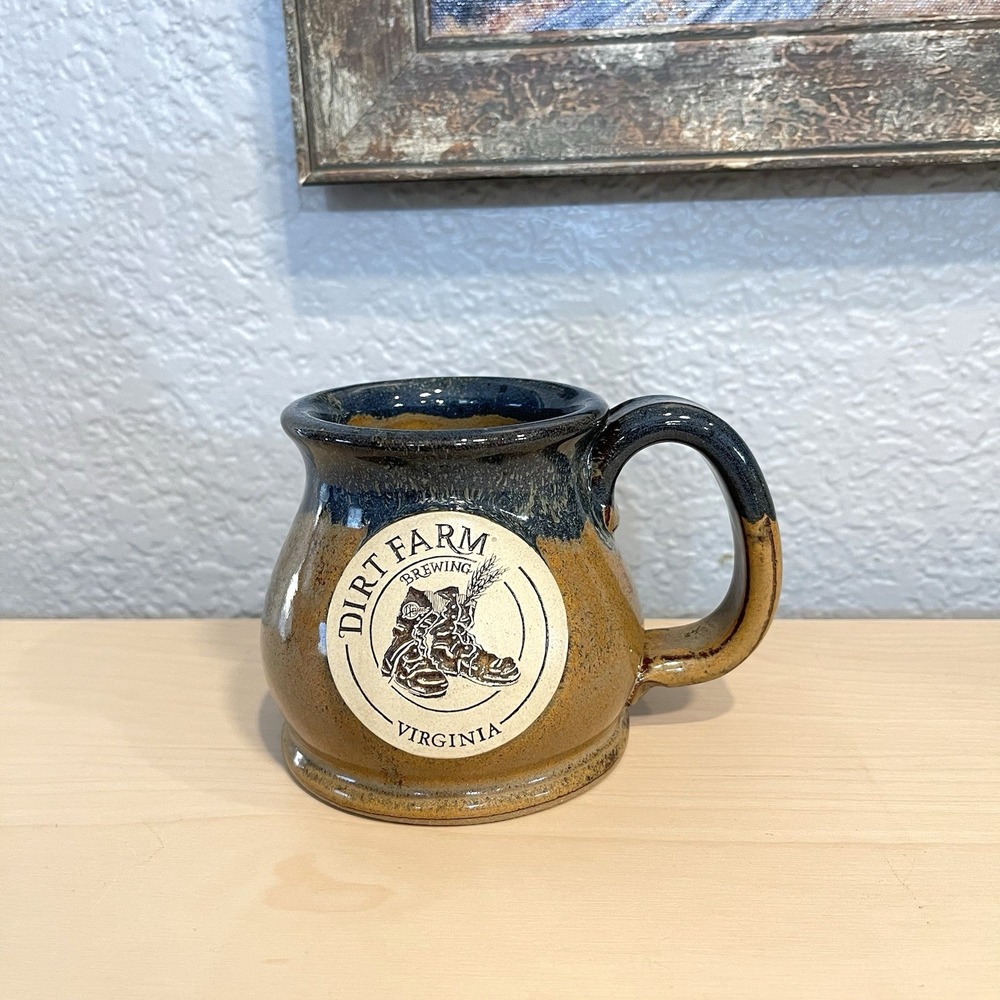 Sunset Hill Stoneware Handcrafted Coffee Mug Dirt Farm Brewing‎ Virginia USA